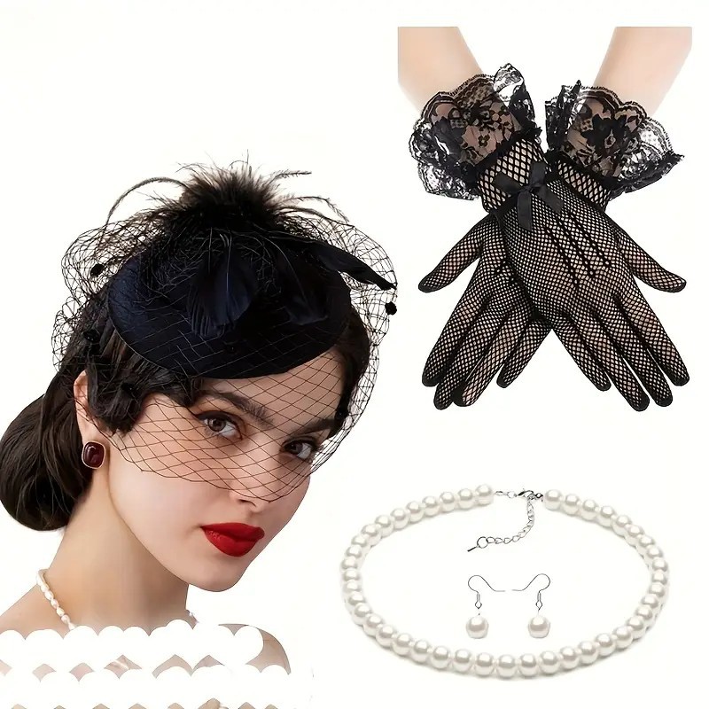 Bride Vintage Style 4-Piece Accessory Set